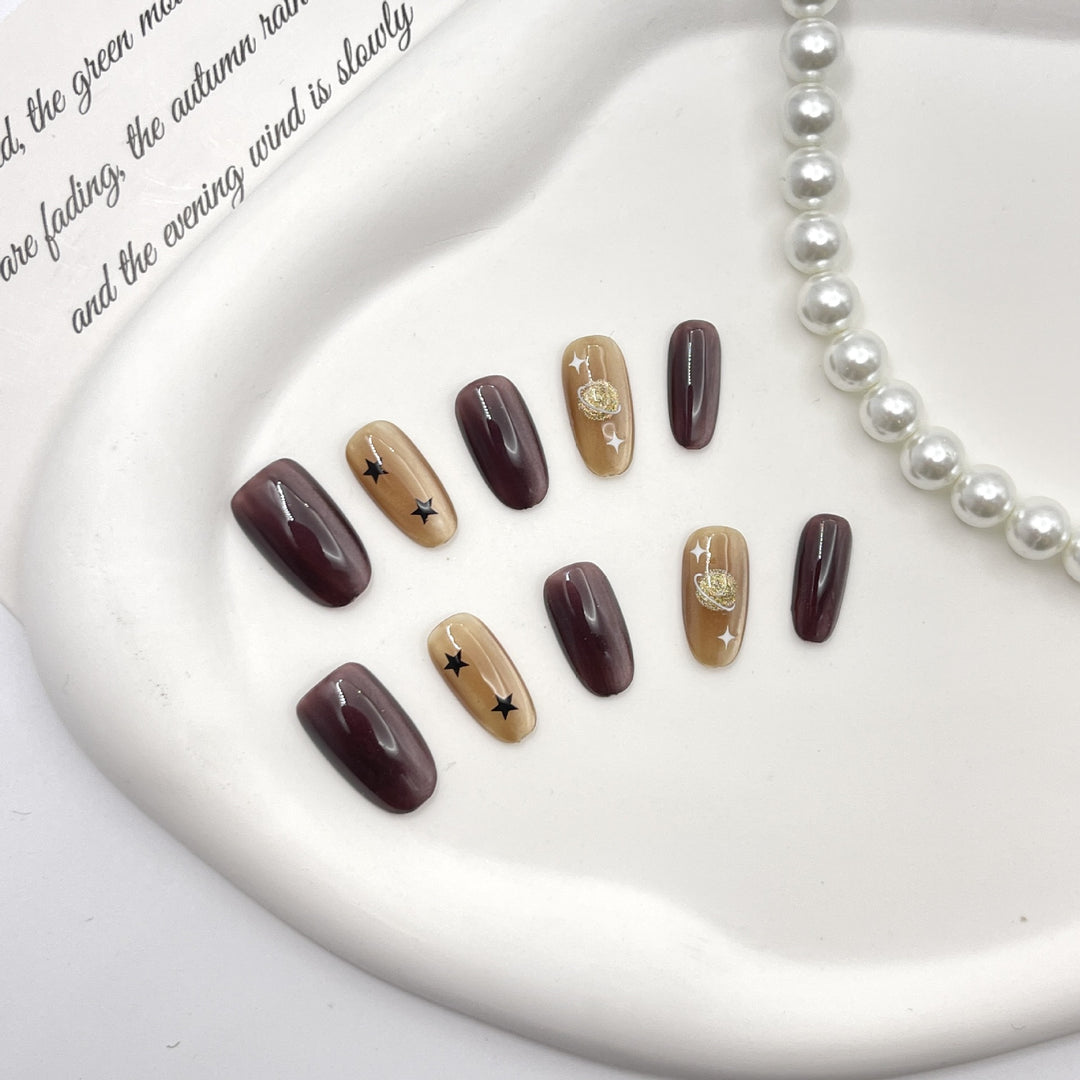 Celestial Themed Press-On Nail Set