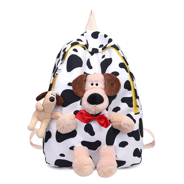 Plush Cartoon Dog-Themed Backpack