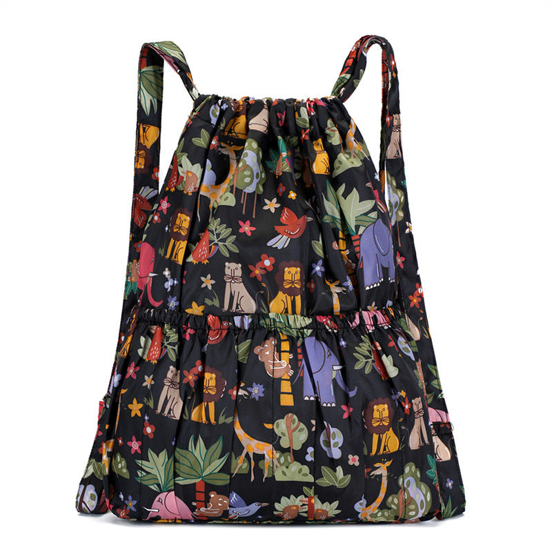 Floral Print Drawstring Backpack Kalsten