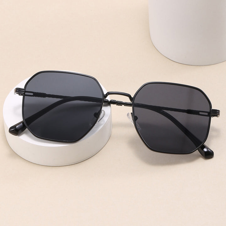 Ladies extravagant geometric sunglasses with striking metal frame Kalsten