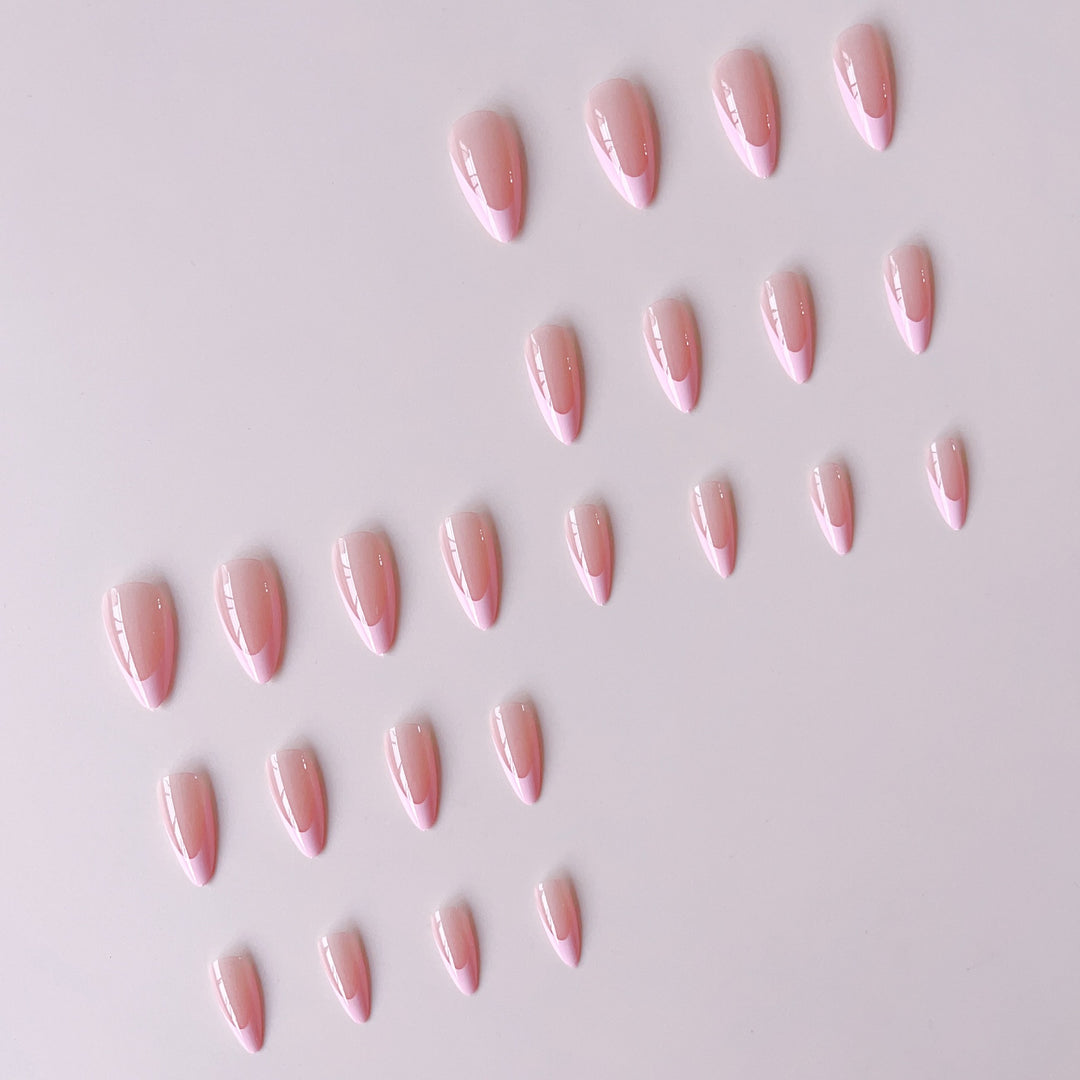 Luxury artificial nail tips with elegant French design Kalsten