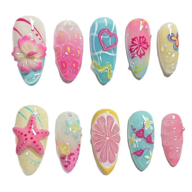 Thematic Underwater Nail Art Press-On Set Kalsten