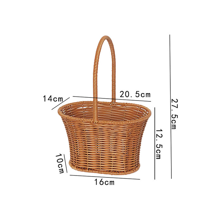 Handcrafted Wicker Storage Basket with Handle Kalsten