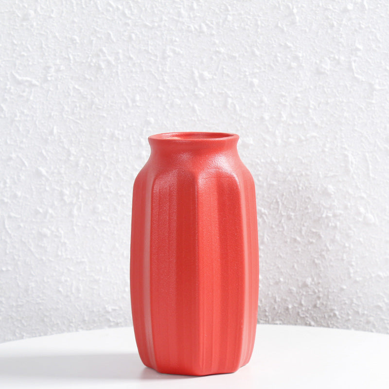 Textured Ceramic Floral Vase Kalsten