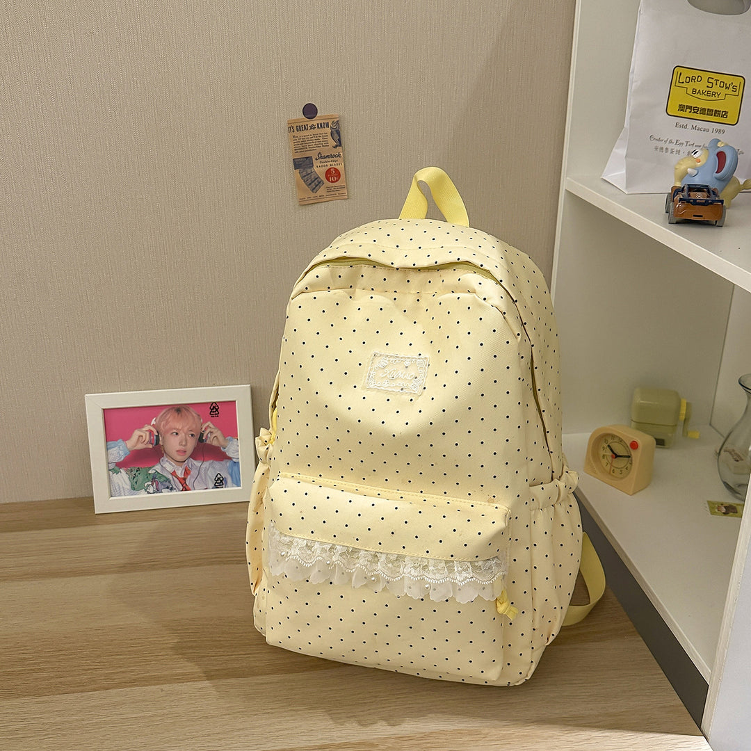 Cute Polka Dot Casual Backpack Kalsten