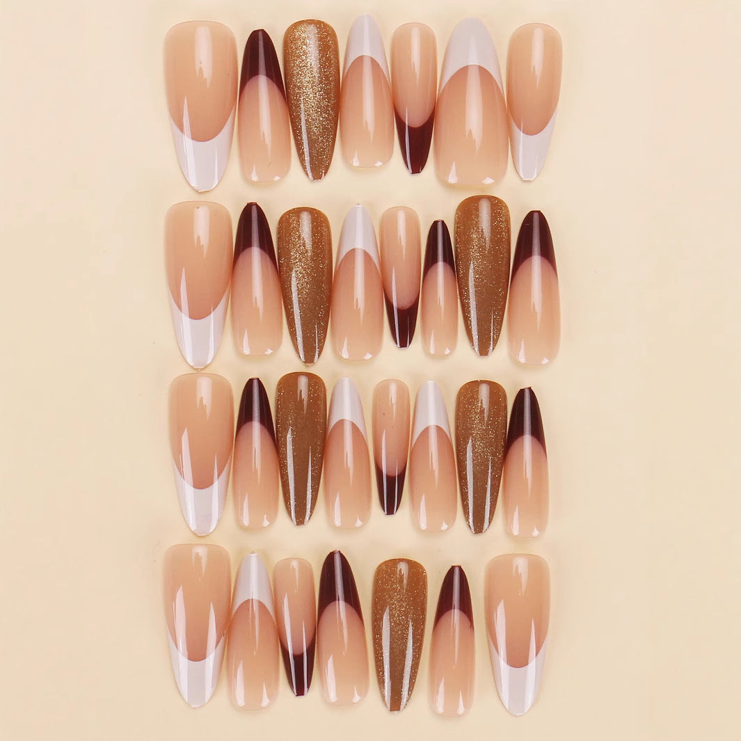 Almond-Shaped Press-On Nails with Elegant Gradient Design Kalsten