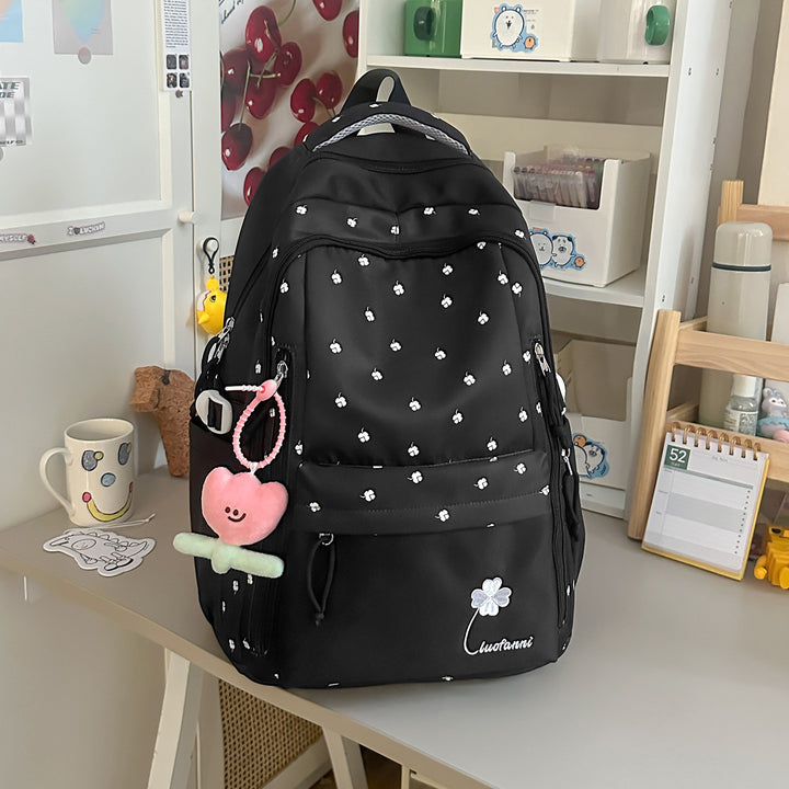 Playful Floral-Themed School Backpack Kalsten