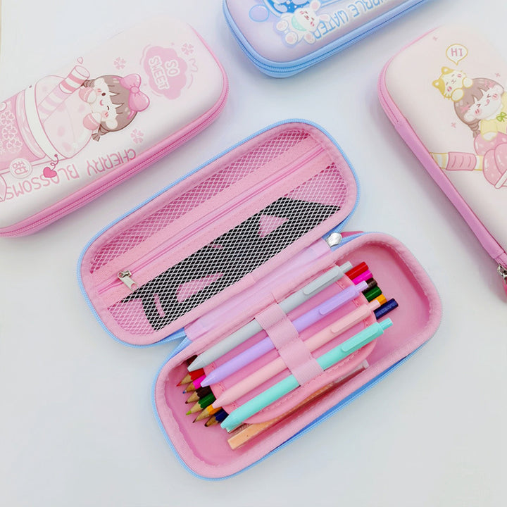 Strawberry-Themed Multifunctional Pencil Case