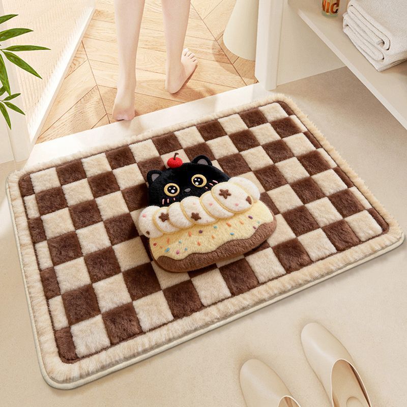 Playful Cat-Themed Bath Mat