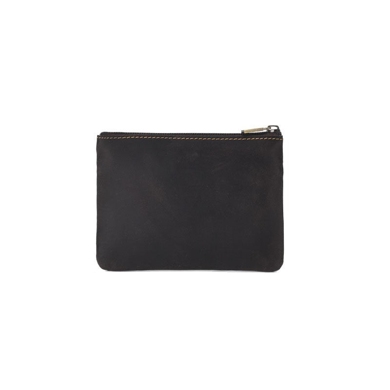 Double-Zip Leather Card Wallet
