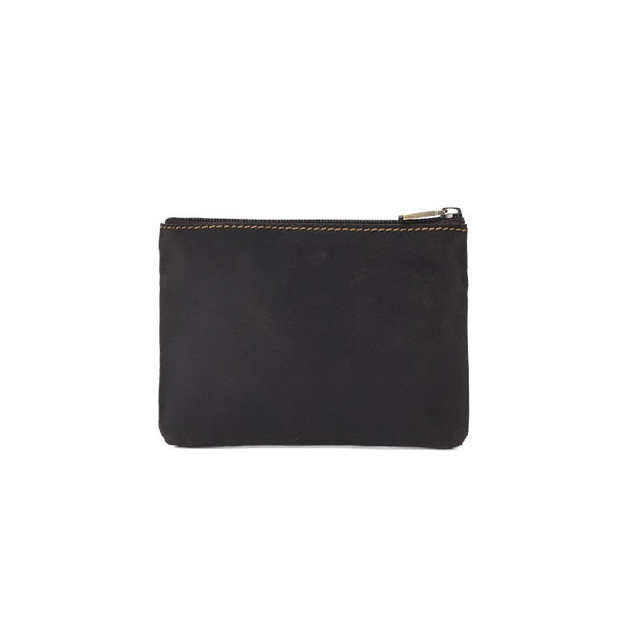 Double-Zip Leather Card Wallet