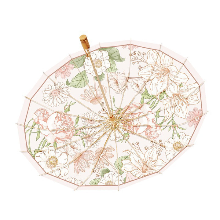 Ladies elegant folding umbrella with floral patterns Kalsten