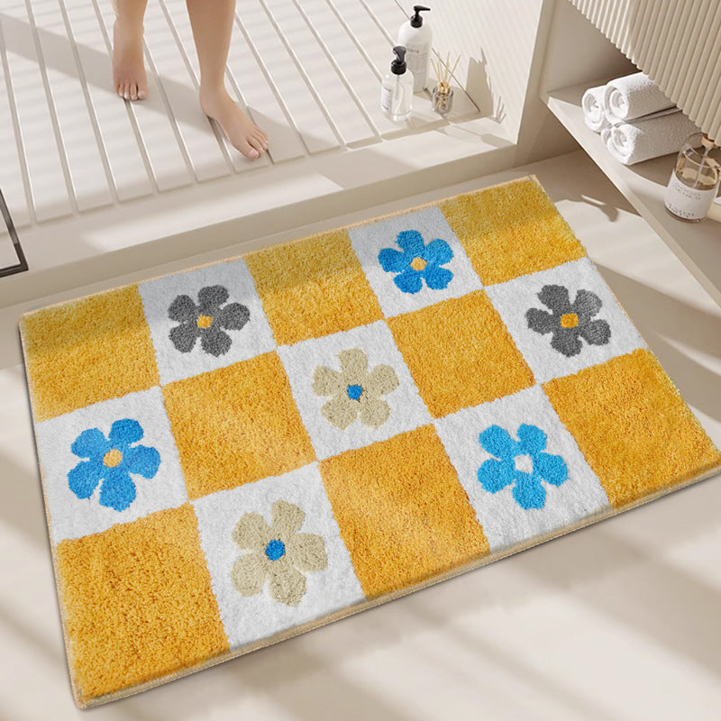 Geometric Plush Bath Mat