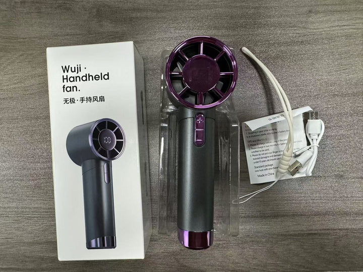 Ladies Portable Hand Fan with LED Display and Various Speed Levels Kalsten