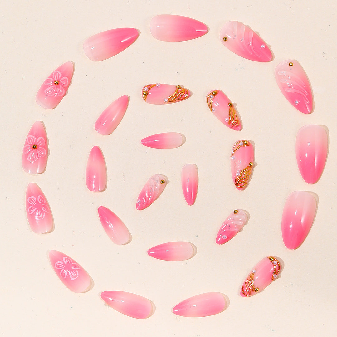 Elegant Floral 3D Nail Art Kalsten