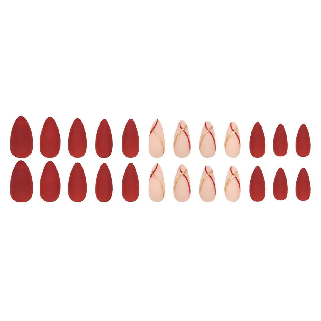 Elegant Matte Almond-Shaped Press-On Nails Kalsten