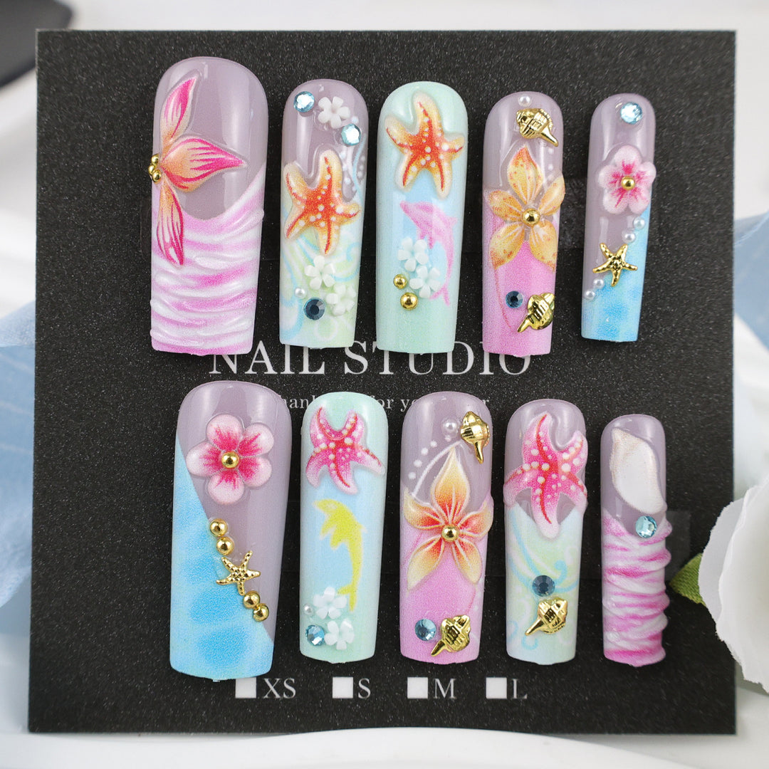 Nail set with maritime motifs Kalsten
