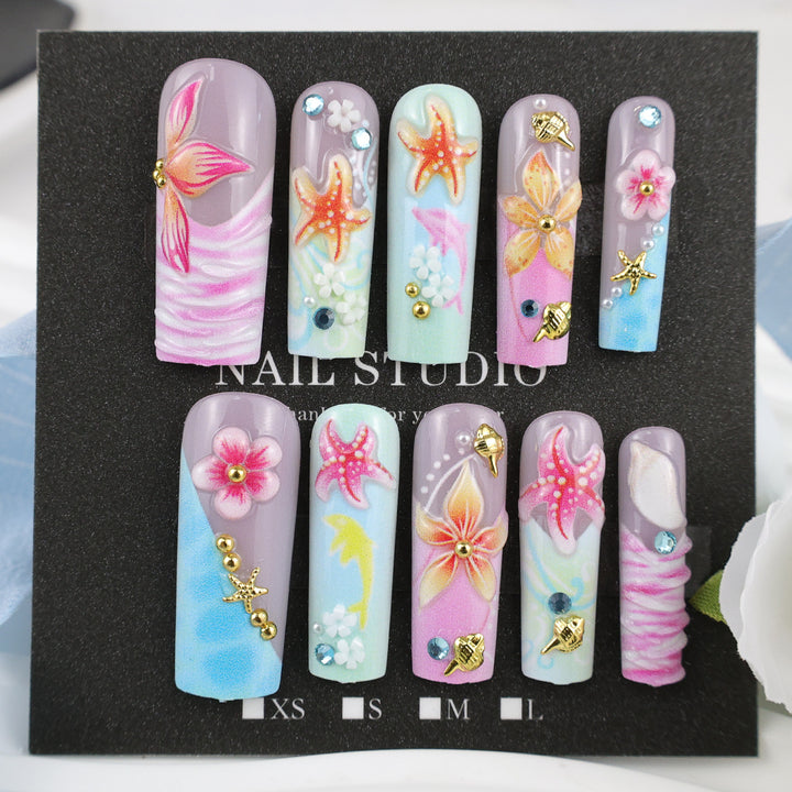 Nail set with maritime motifs Kalsten