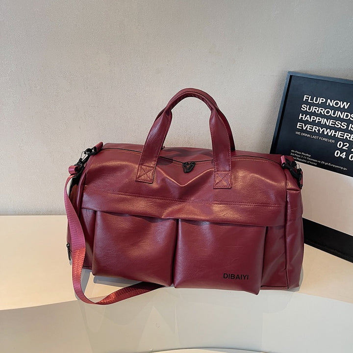 Stylish Leather Sports Duffle Bag