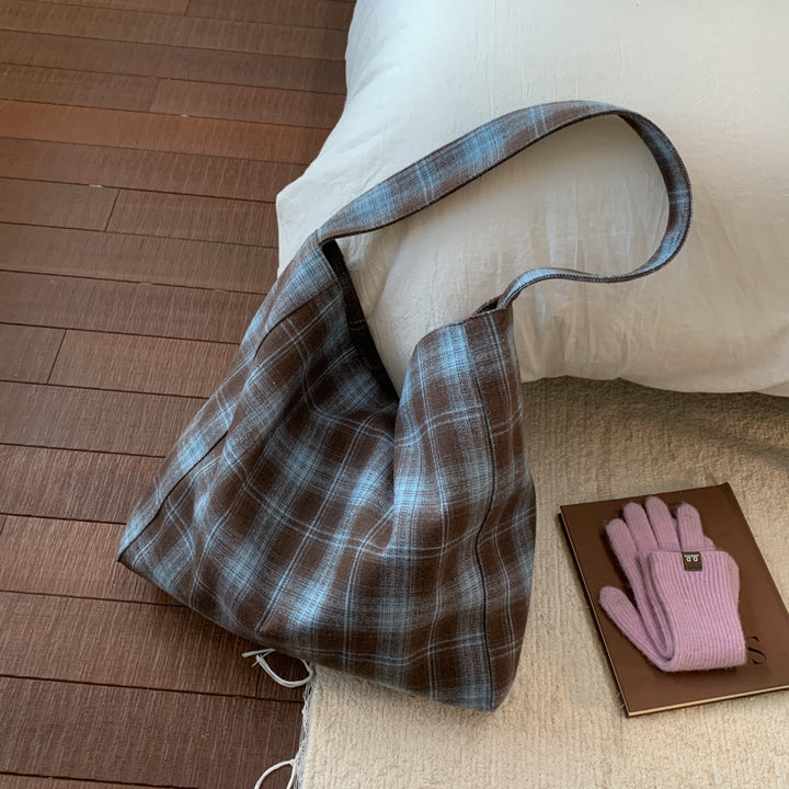 Casual Plaid Shoulder Bag