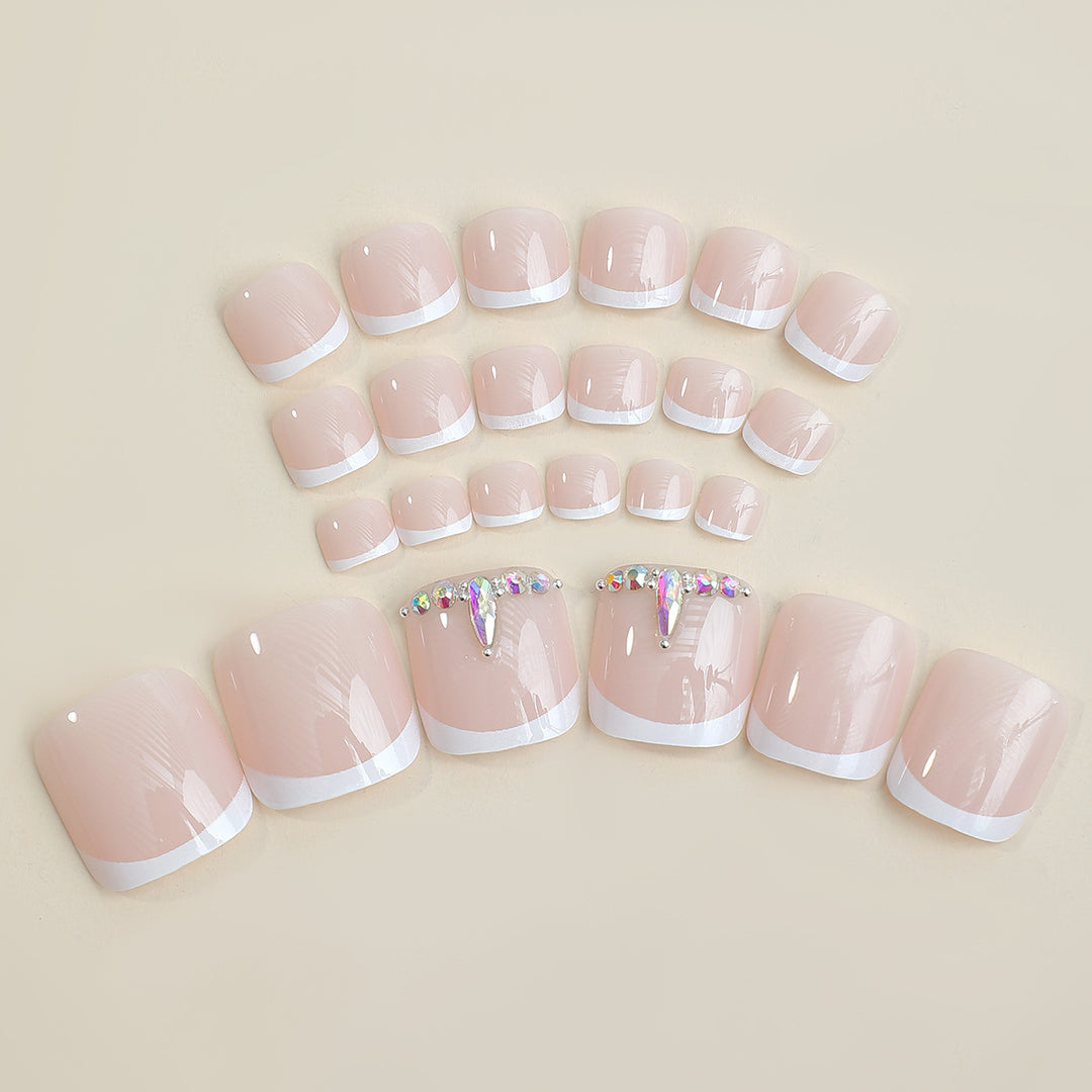 Acrylic Nail Set with Decorative Glitter Elements Kalsten