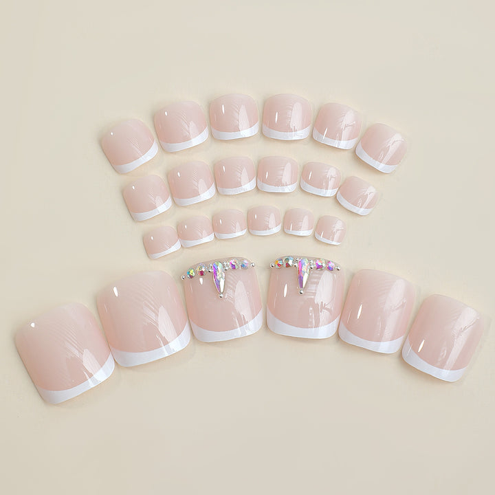 Acrylic Nail Set with Decorative Glitter Elements Kalsten