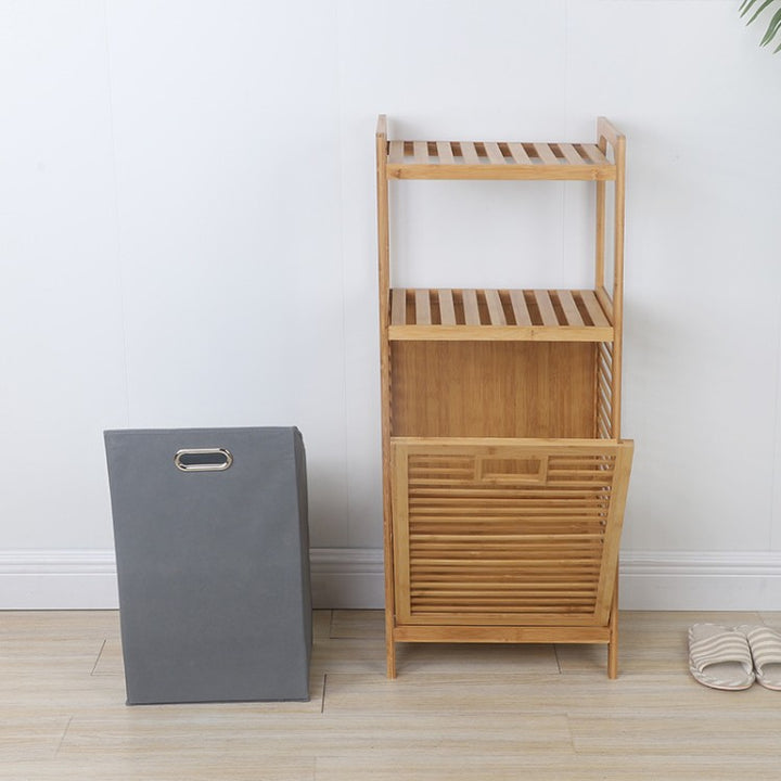 Laundry basket with bamboo frame and fabric insert Kalsten