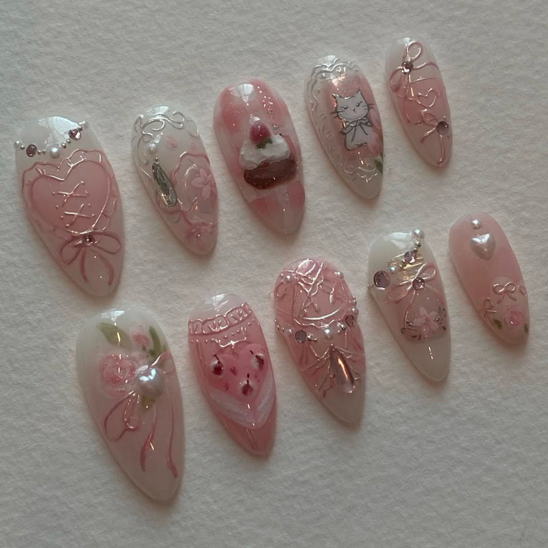 Decorative Press-On Nail Art Set Kalsten