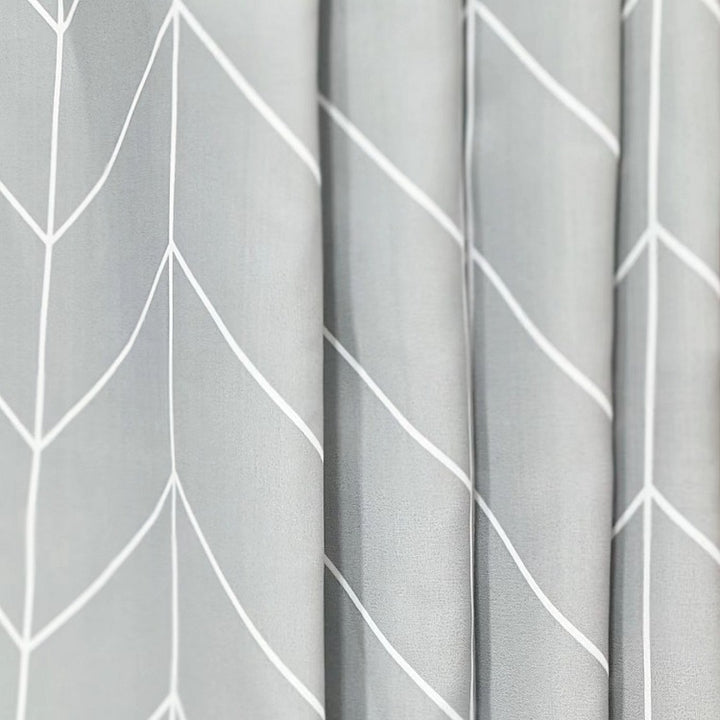 Chevron Patterned Fabric Shower Curtain Kalsten