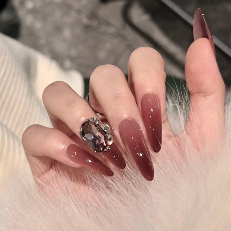 Stylish Press-On Nail Tips with Leopard Design Kalsten