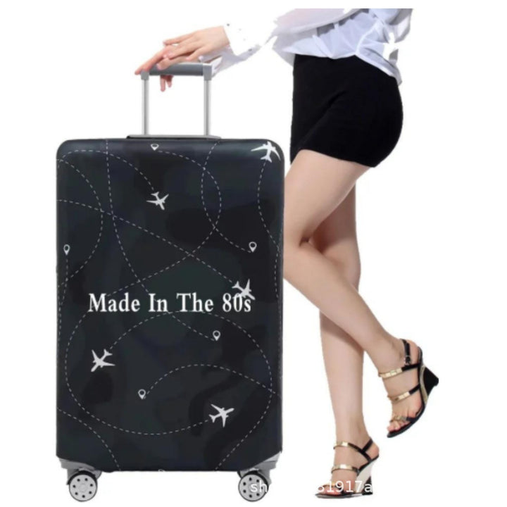 Women's hard shell suitcase with nostalgic airplane design Kalsten