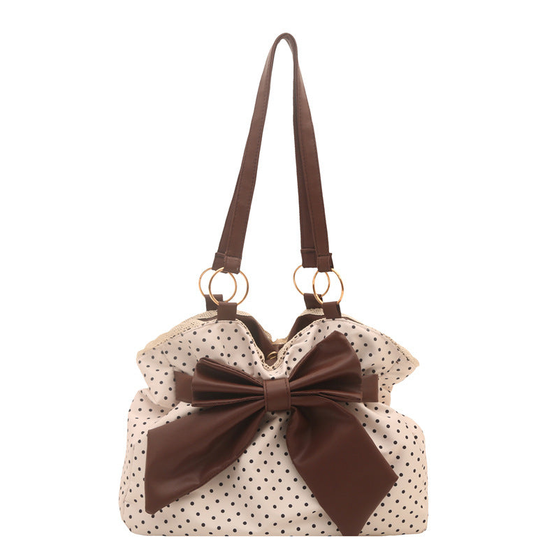 WoCharming Polka Dot Bow Tote Bag Kalsten