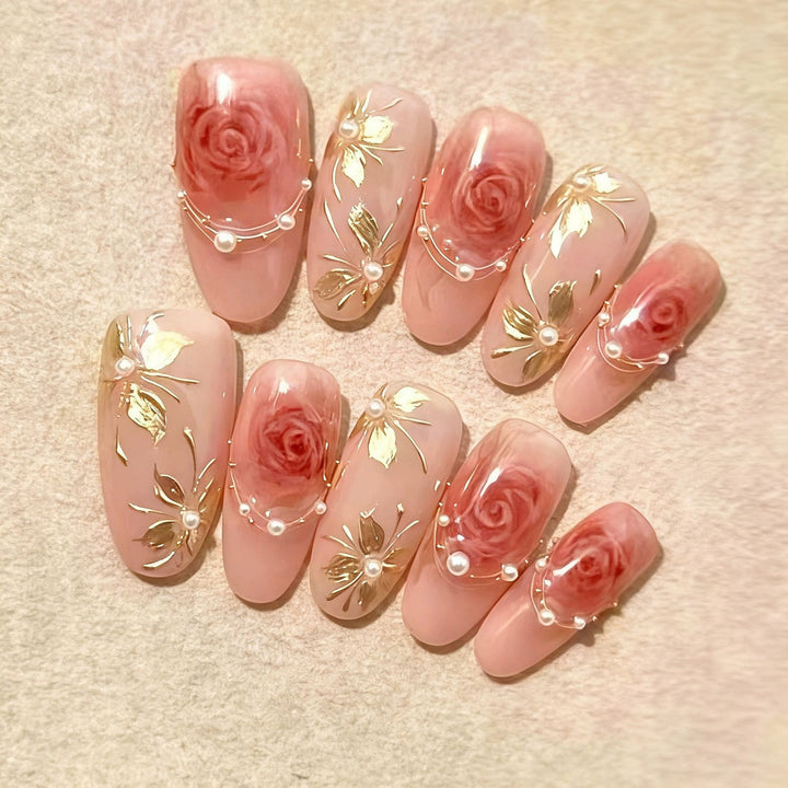 Decorative Press-On Nail Tips Set  1790956226