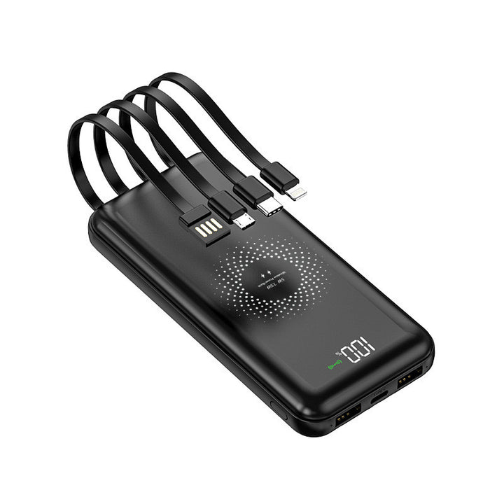 Portable power bank with integrated cables Kalsten