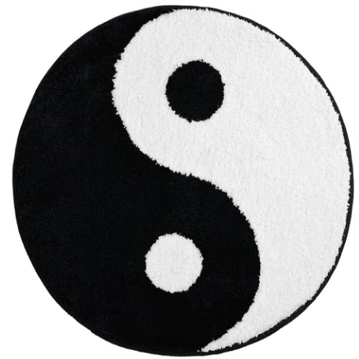 Playful Round Pool-Themed Rug