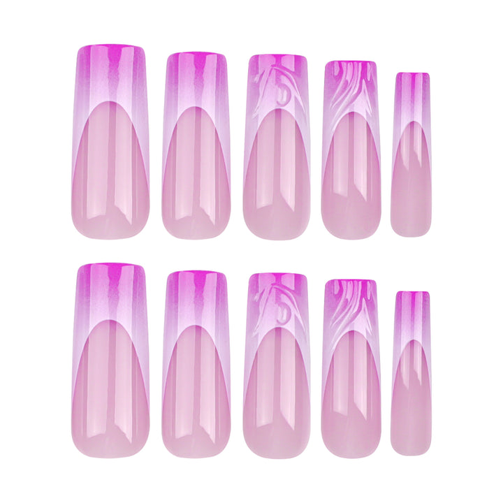 Elegant and artistic nail extensions with floral ombre design Kalsten