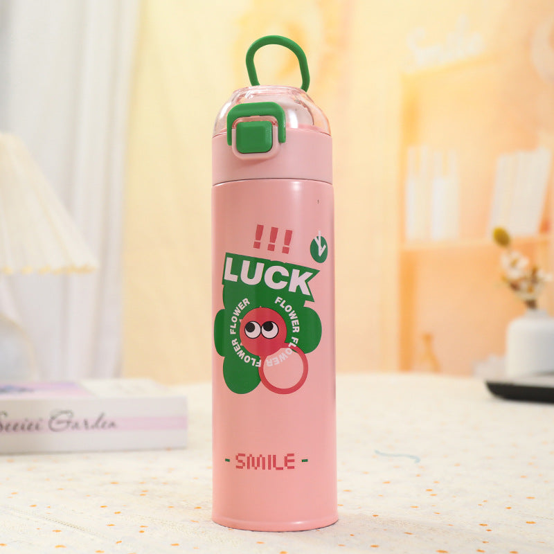 Insulated drinking bottle with innovative leak protection and practical carrying strap Kalsten