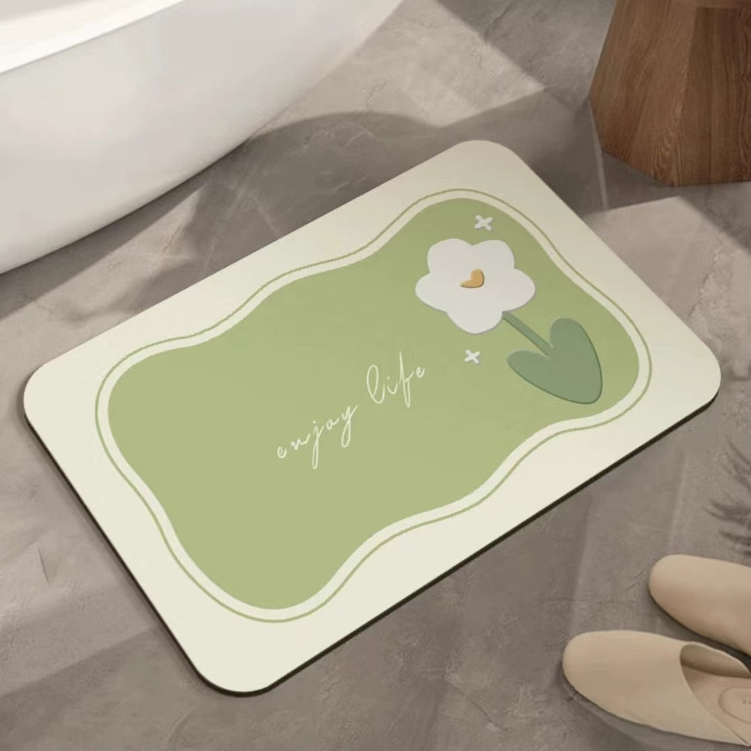 Artistic Floral Bath Mat Kalsten