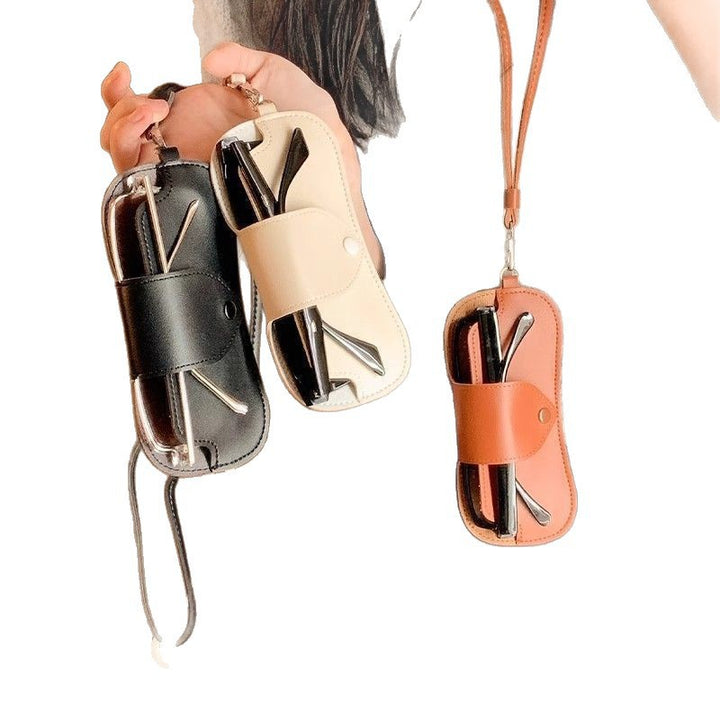 Leather Eyewear Case with Adjustable Strap Kalsten