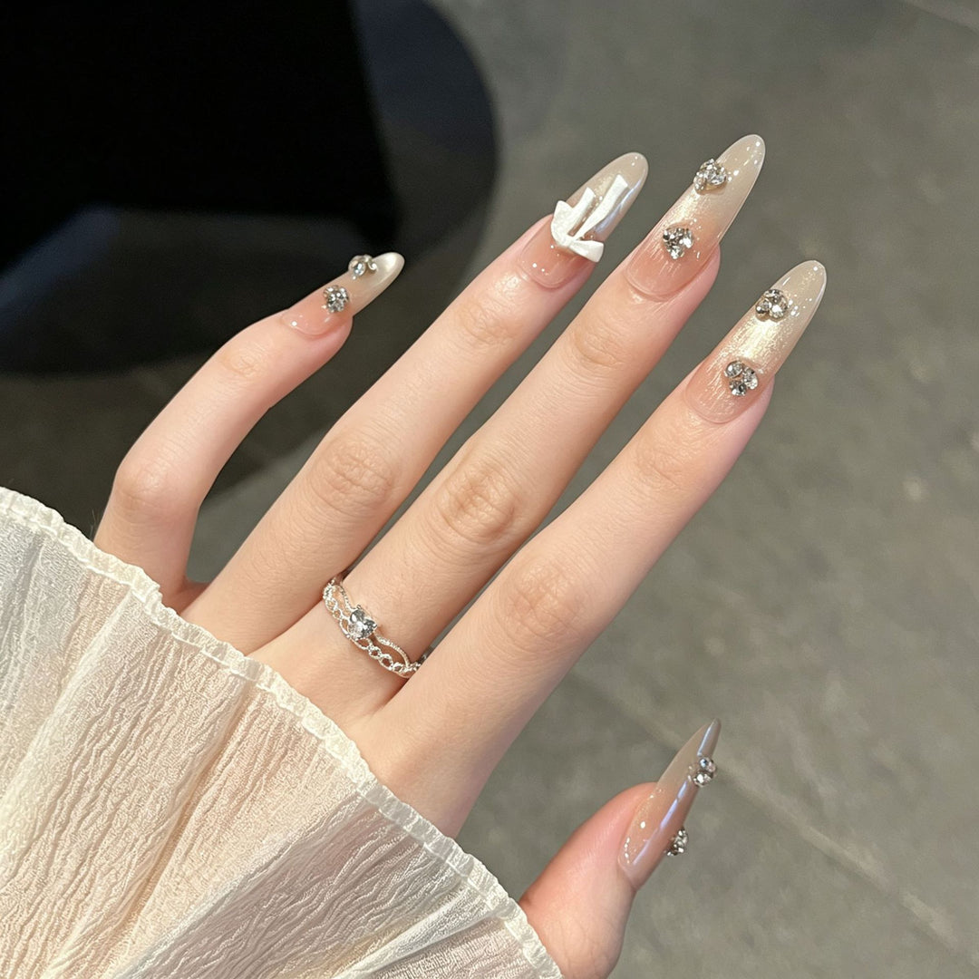 Decorative Rhinestone-Crafted Press-On Nail Extensions Kalsten