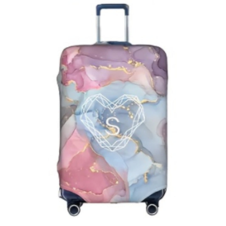 Women's Hard Shell Suitcase with Elegant Marble Pattern Kalsten