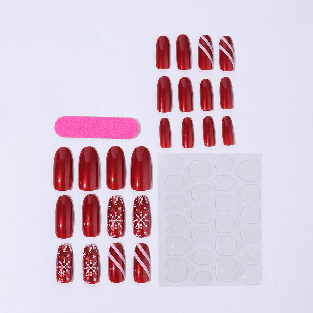 Creative Nail Art Set with winter motifs and glamorous glitter Kalsten