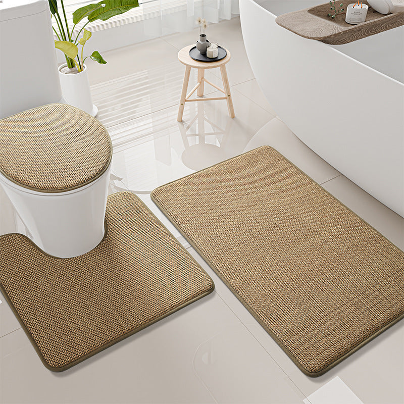 Thick Textured Bathroom Mat Set Kalsten