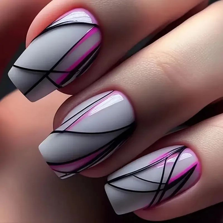 Elegant French Tip Acrylic Nail Art Kalsten