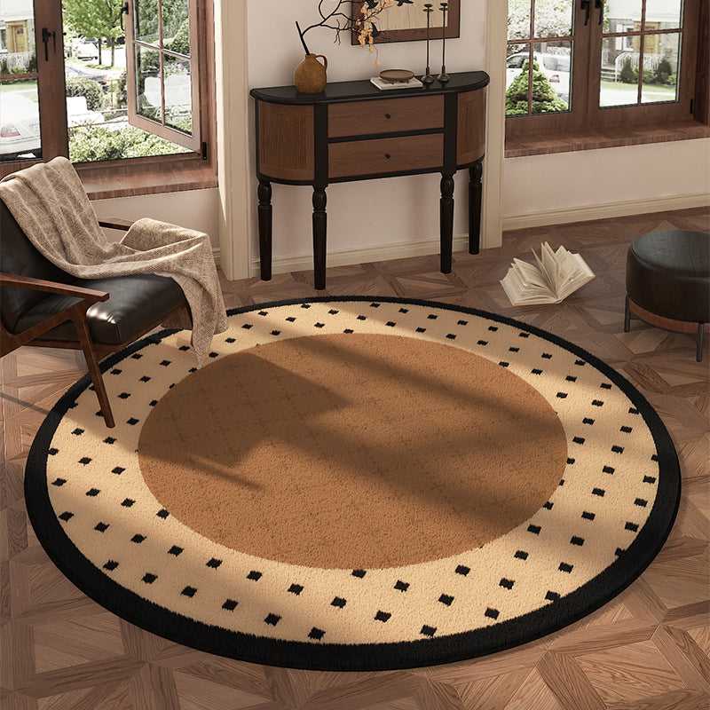 Round Floral Design Area Rug