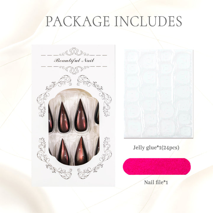 Stiletto Gel Press-On Nail Set