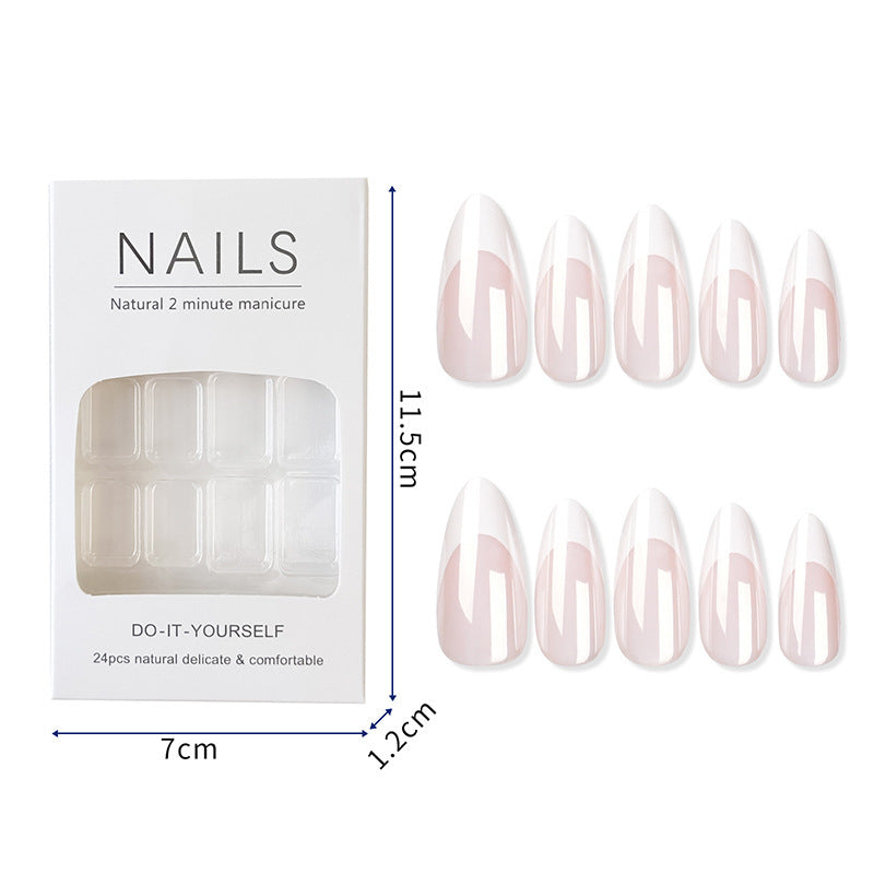 Artificial Nail Tips with Elegant French-Tip Design Kalsten
