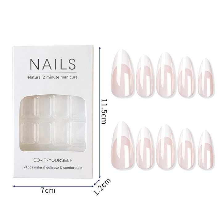 Artificial Nail Tips with Elegant French-Tip Design Kalsten