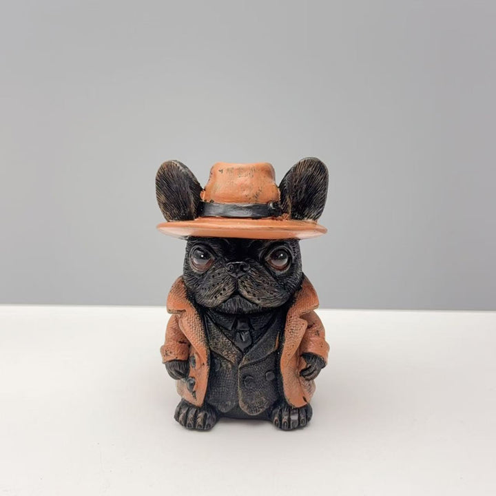 Decorative figure French Bulldog in suit Kalsten
