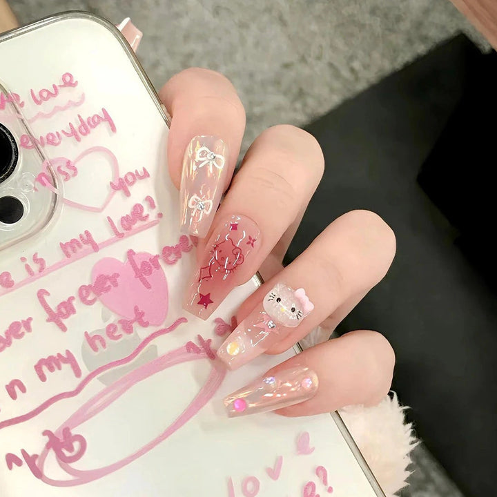 Cute Character-Themed Press-On Nail Set Kalsten